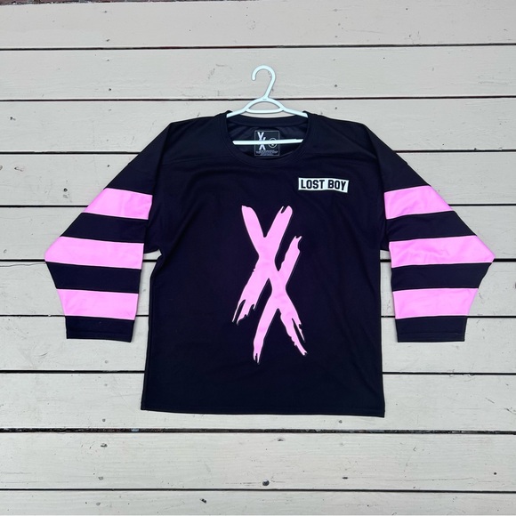 MGK Machine Gun Kelly Lost Boy Mainstream Sellout Tour Hockey Jersey Size Large - Picture 1 of 12